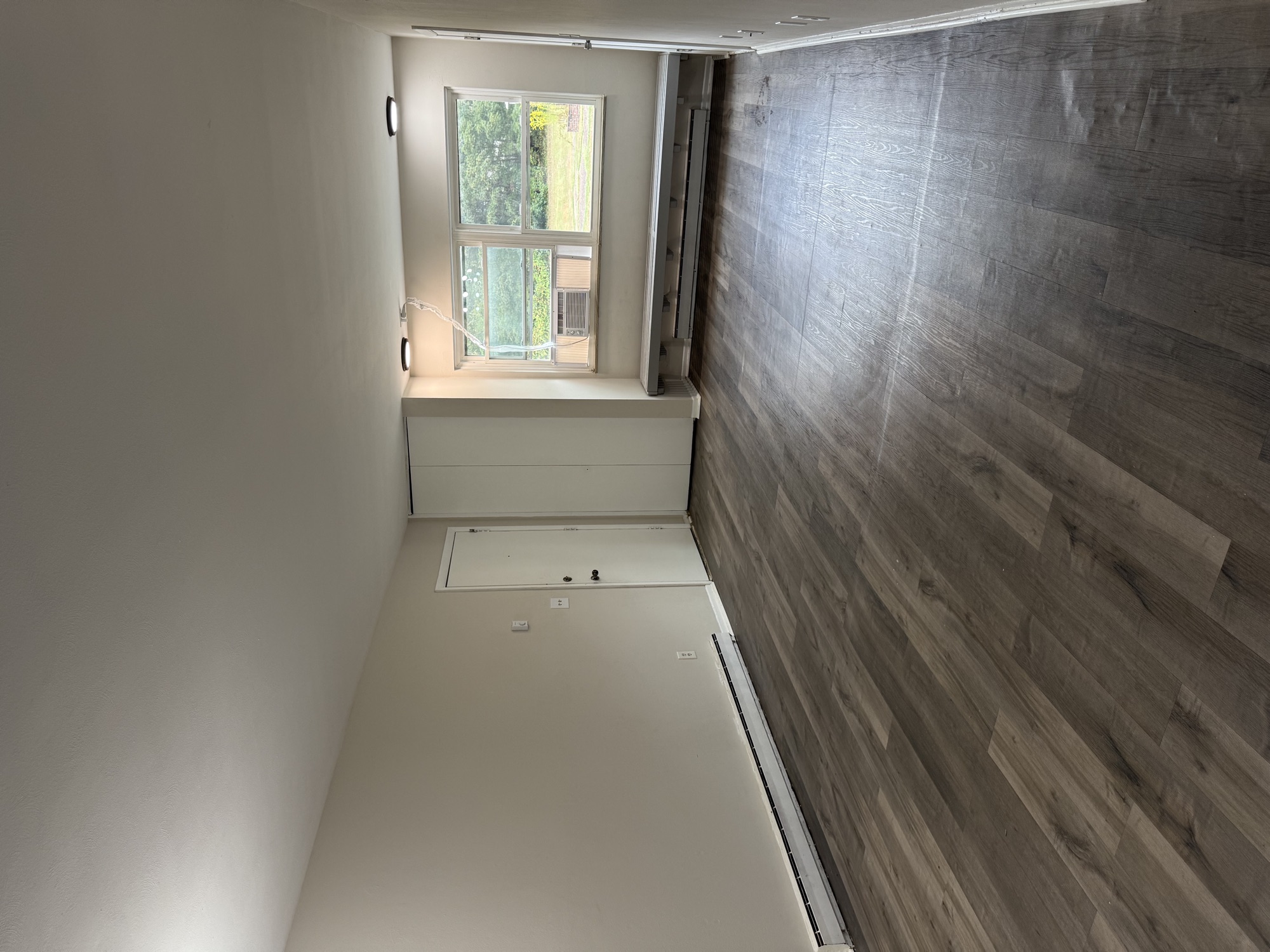 Bedroom with hardwood floors